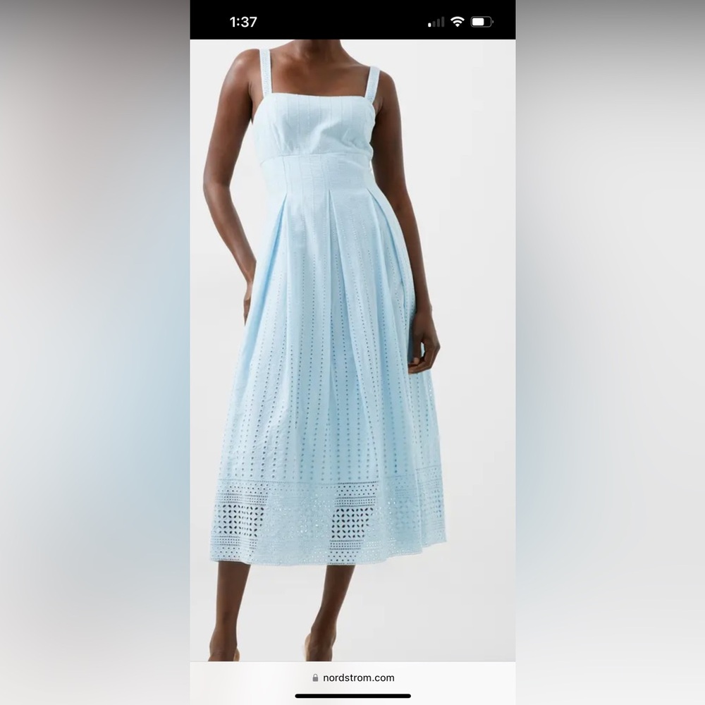 French Connection Abana Biton Broiderie Dress